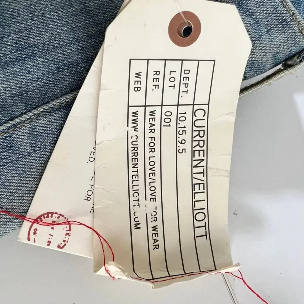 Current/Elliott The Silverlake Zip Skinny Jeans Light Wash Womens Size 24 Waist - Picture 13 of 14